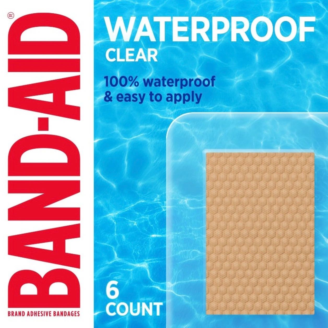 Band-Aid Brand Adhesive Waterproof Bandages - Jumbo - 6ct