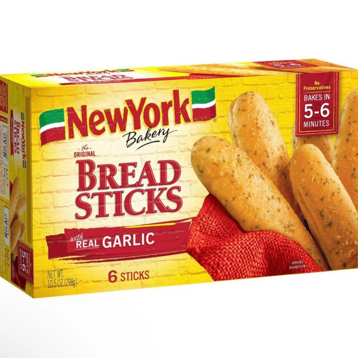 New York Bakery Frozen Breadsticks with Garlic - 10oz