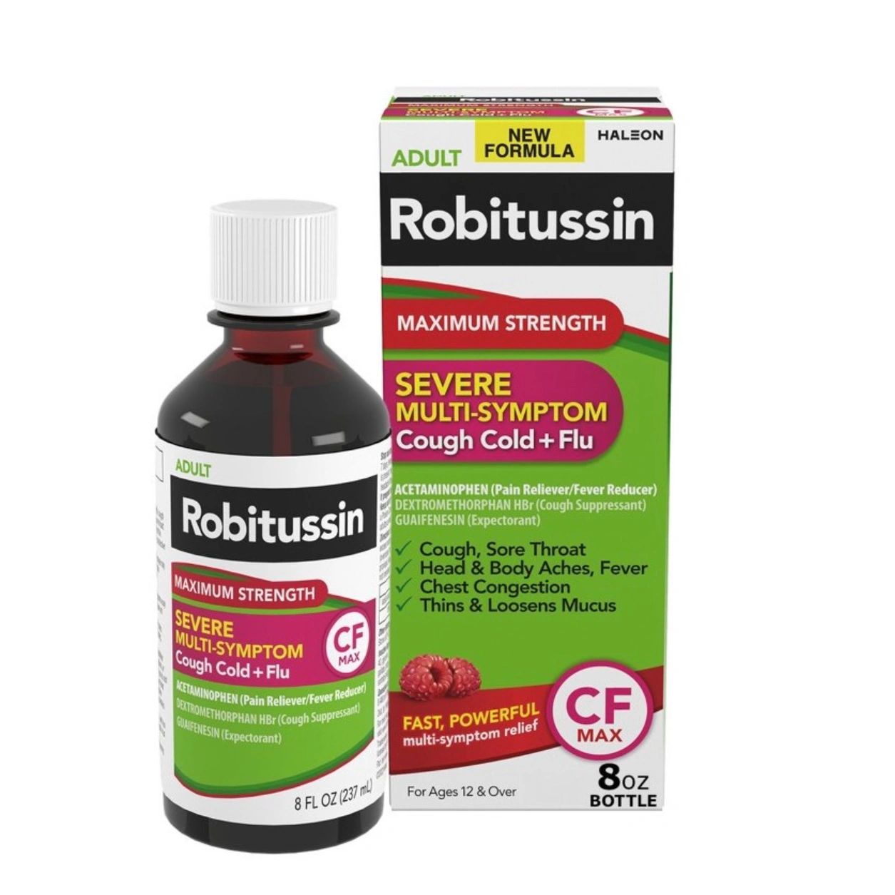 Robitussin Maximum Strength Multi-Symptom Cold Relief Liquid - Dextromethorphan - 8 fl oz