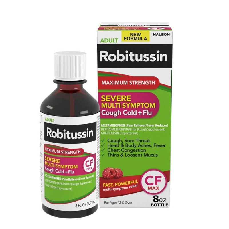 Robitussin Maximum Strength Multi-Symptom Cold Relief Liquid - Dextromethorphan - 8 fl oz