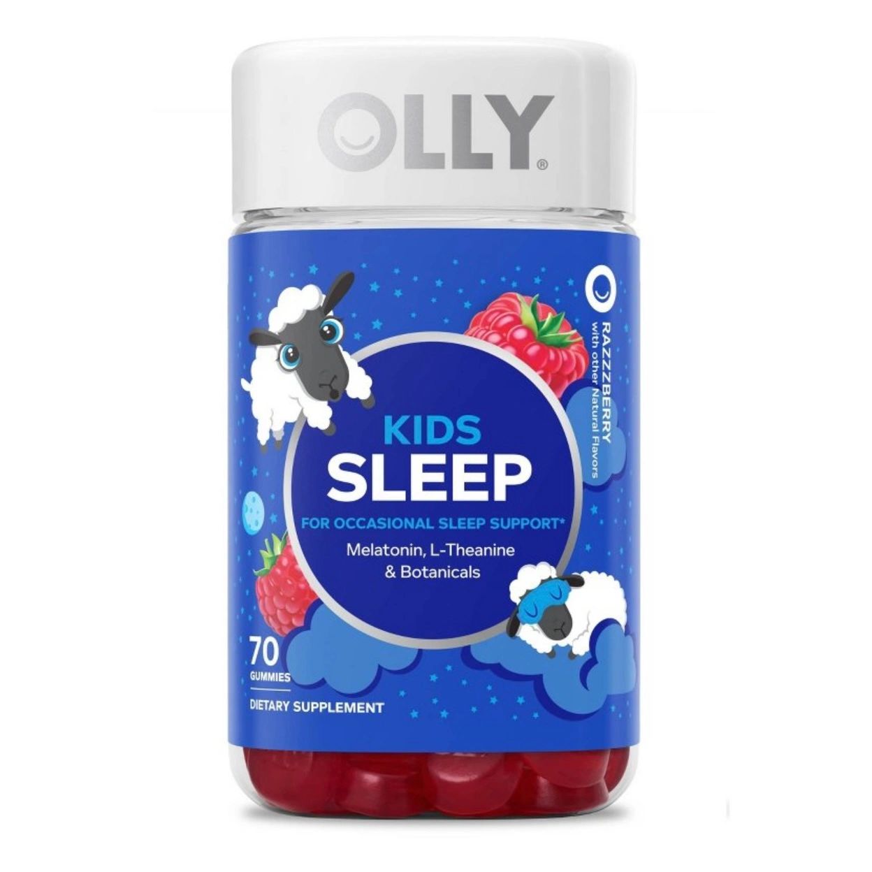 OLLY Kids' Sleep Gummies with .5mg Melatonin - Raspberry - 70ct