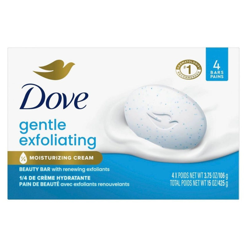 Dove Beauty Gentle Exfoliating Beauty Bar Soap - 4pk - 3.75oz each