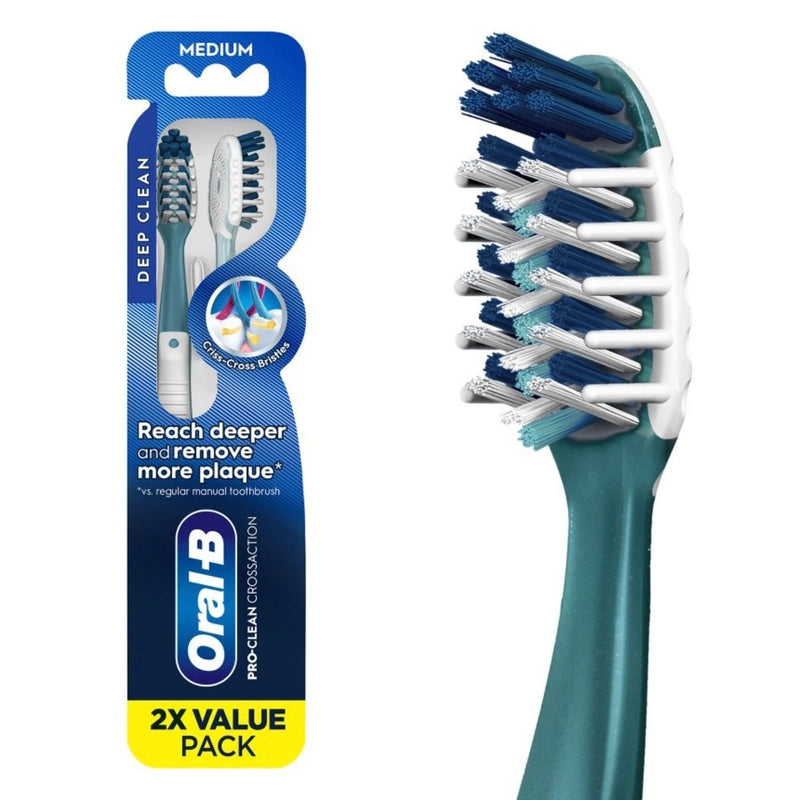 Oral-B CrossAction All In One Toothbrush - Medium - 2ct