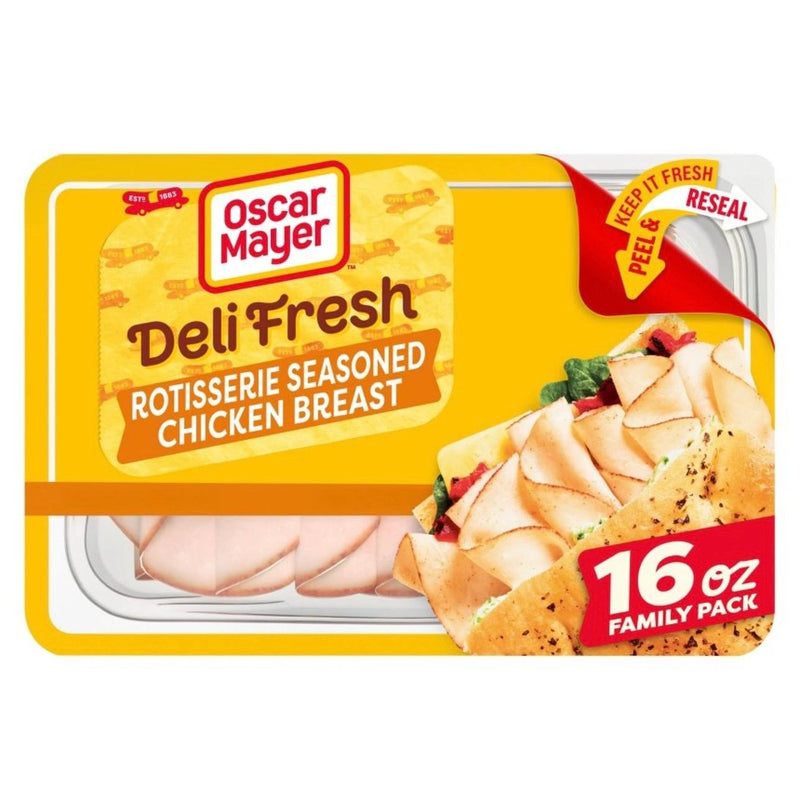 Oscar Mayer Deli Fresh Rotisserie Seasoned Chicken Breast Sliced Lunch Meat Family Size - 16oz