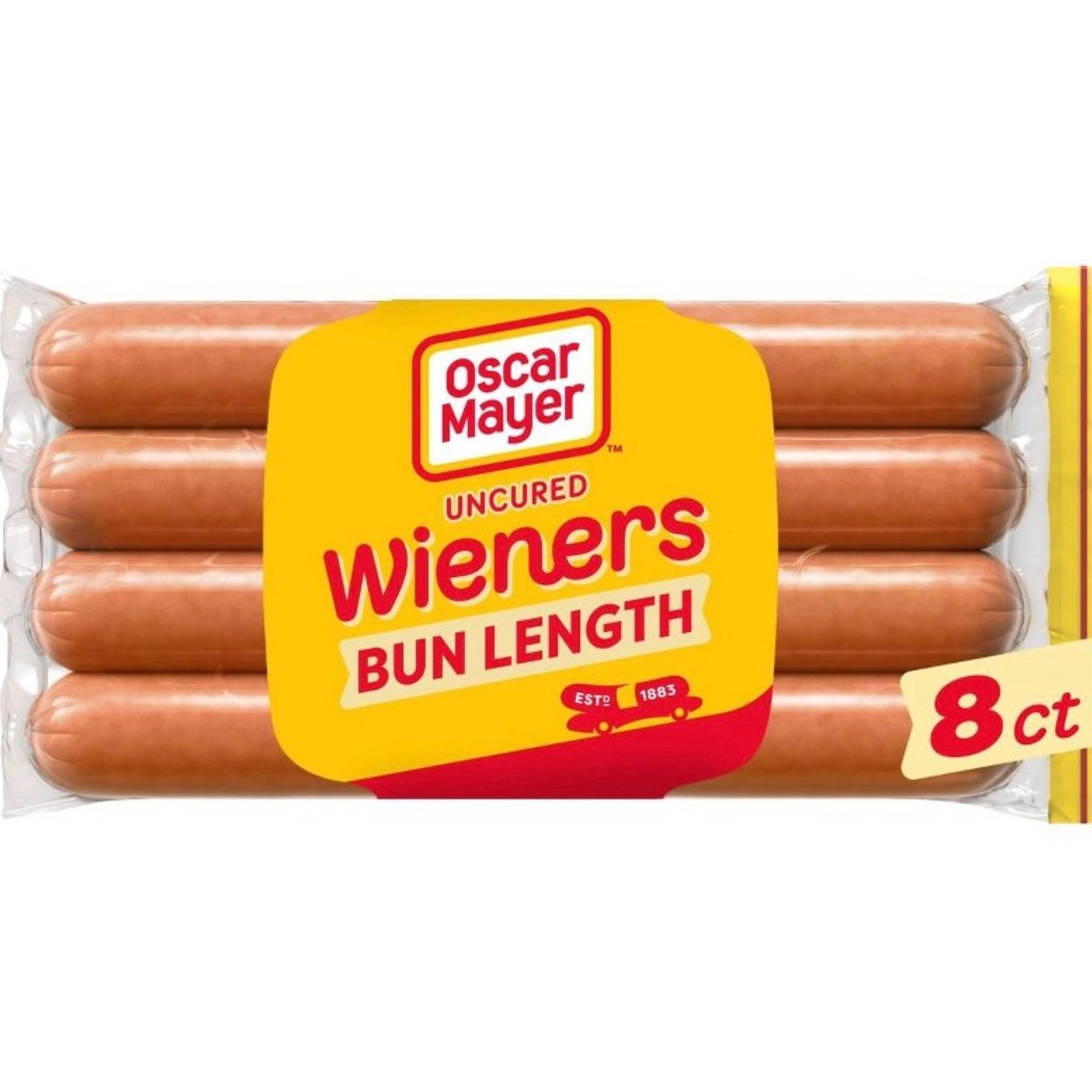 Oscar Mayer Bun-Length Uncured Wieners Hot Dogs - 16oz/8ct