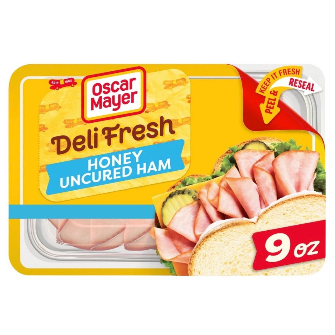 Oscar Mayer Deli Fresh Smoked Uncured Ham Sliced Lunch Meat - 9oz