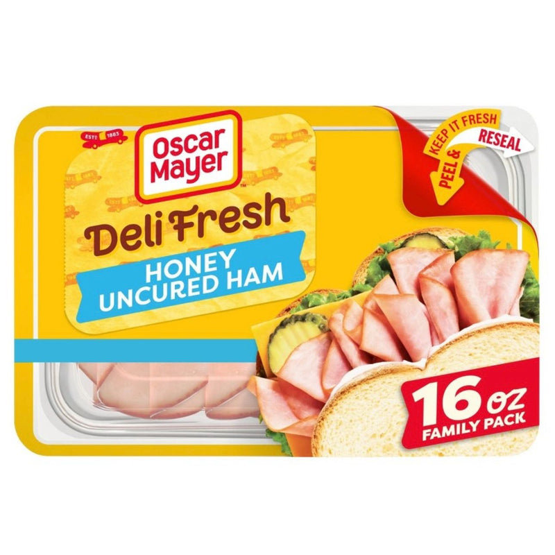 Oscar Mayer Deli Fresh Honey Uncured Ham Sliced Lunch Meat Family Size - 16oz