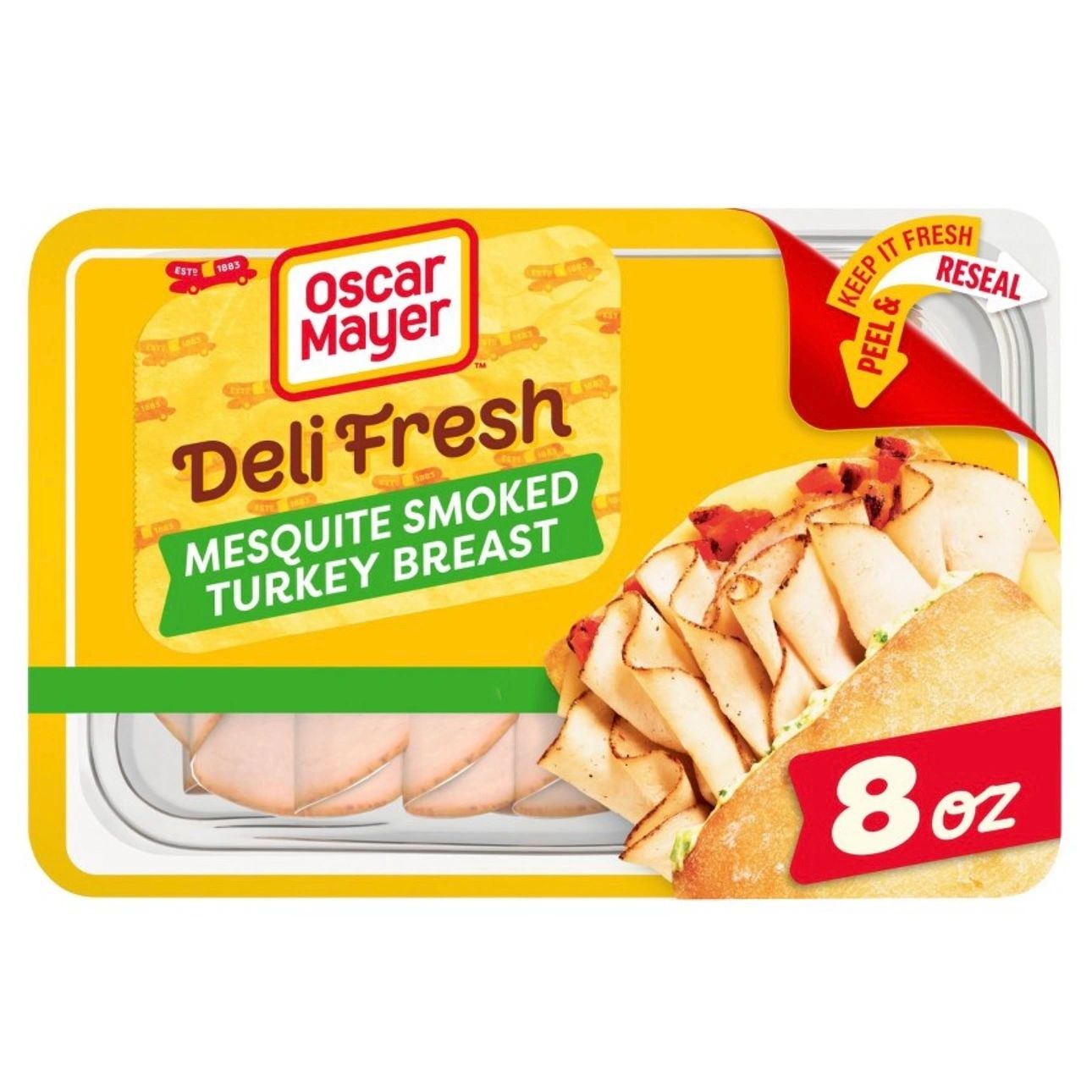Oscar Mayer Deli Fresh Mesquite Smoked Turkey Breast Sliced Lunch Meat - 8oz