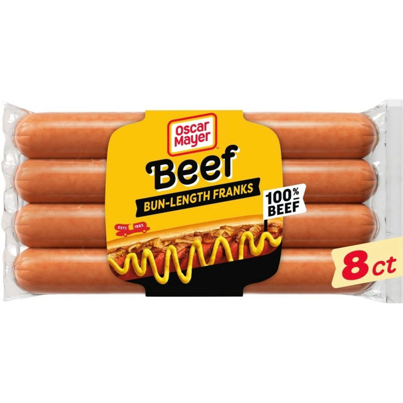 Oscar Mayer Bun-Length Beef Franks Hot Dogs - 15oz/8ct