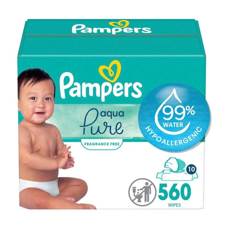Pampers Aqua Pure Sensitive Baby Wipes - 560ct