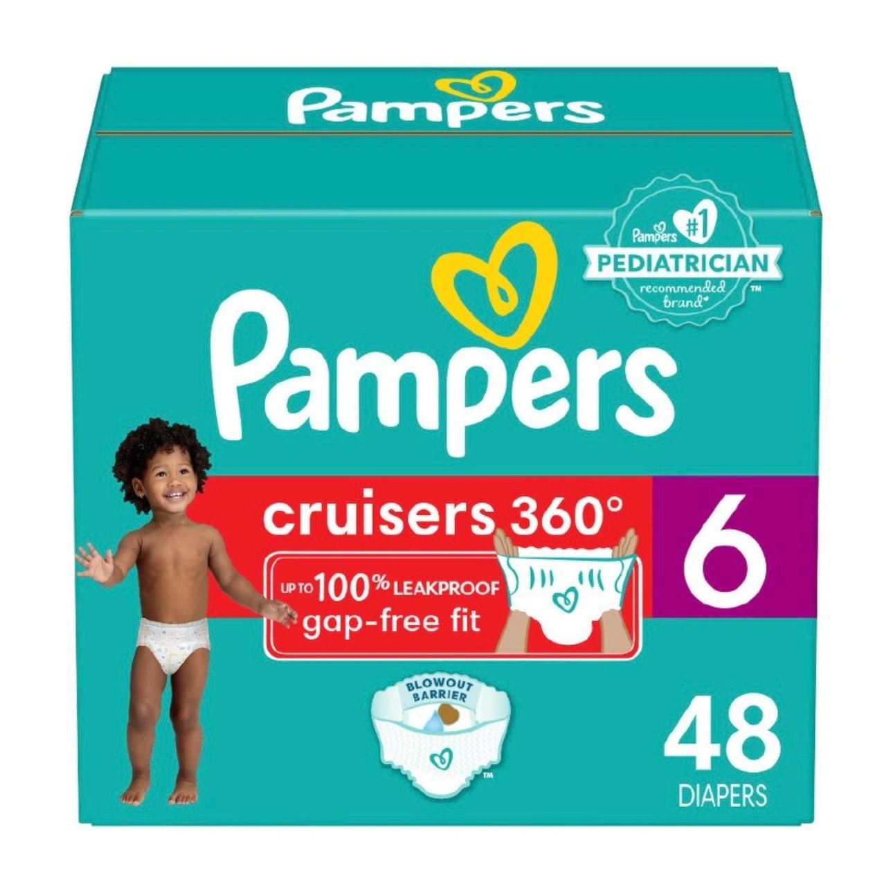 Pampers Cruisers 360 Diapers - Size 6 - 48ct