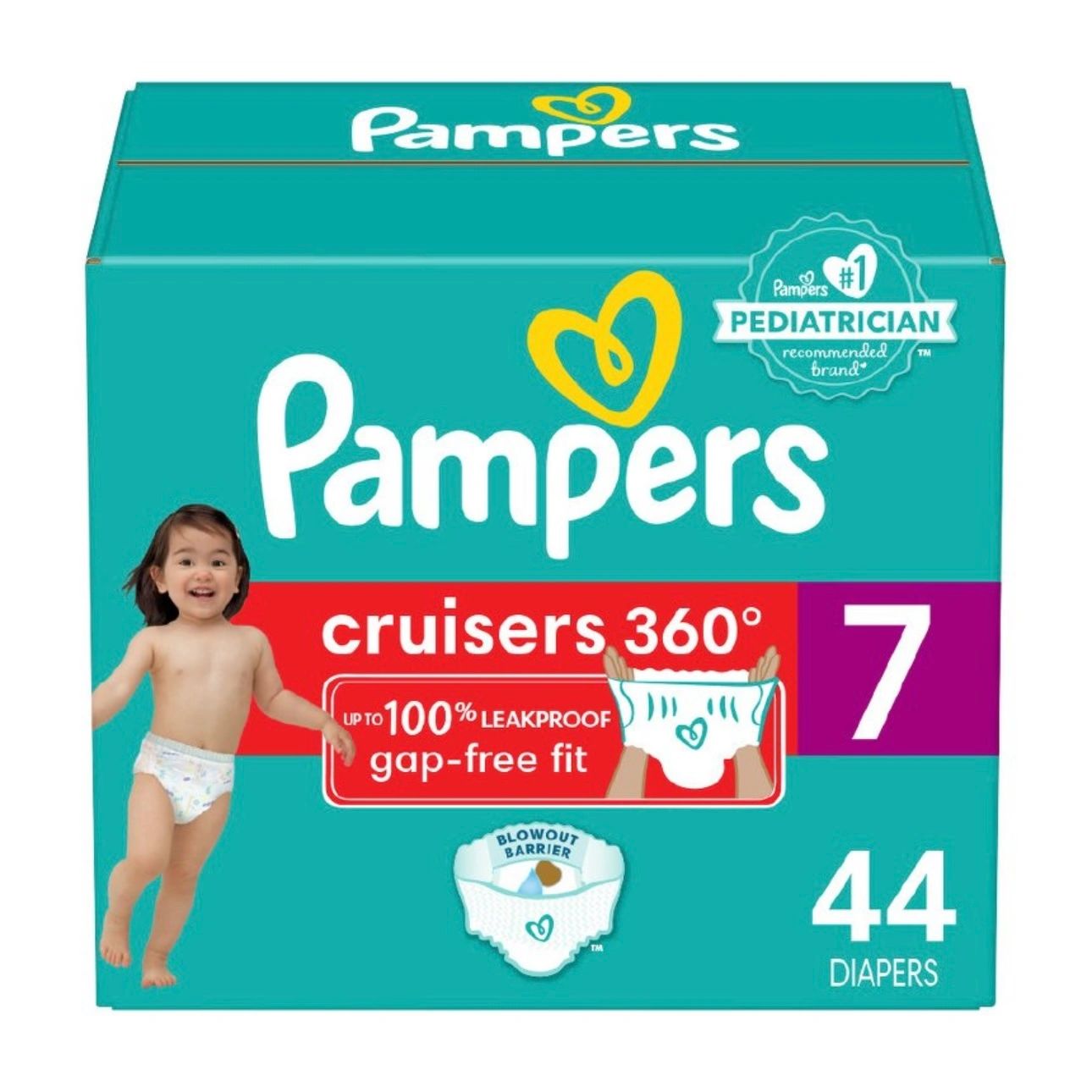 Pampers Cruisers 360 Diapers Super Pack - Size 7 - 44ct