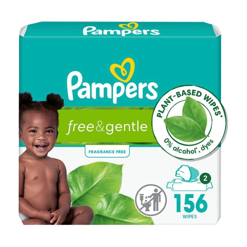Pampers Free & Gentle Baby Wipes - 156ct