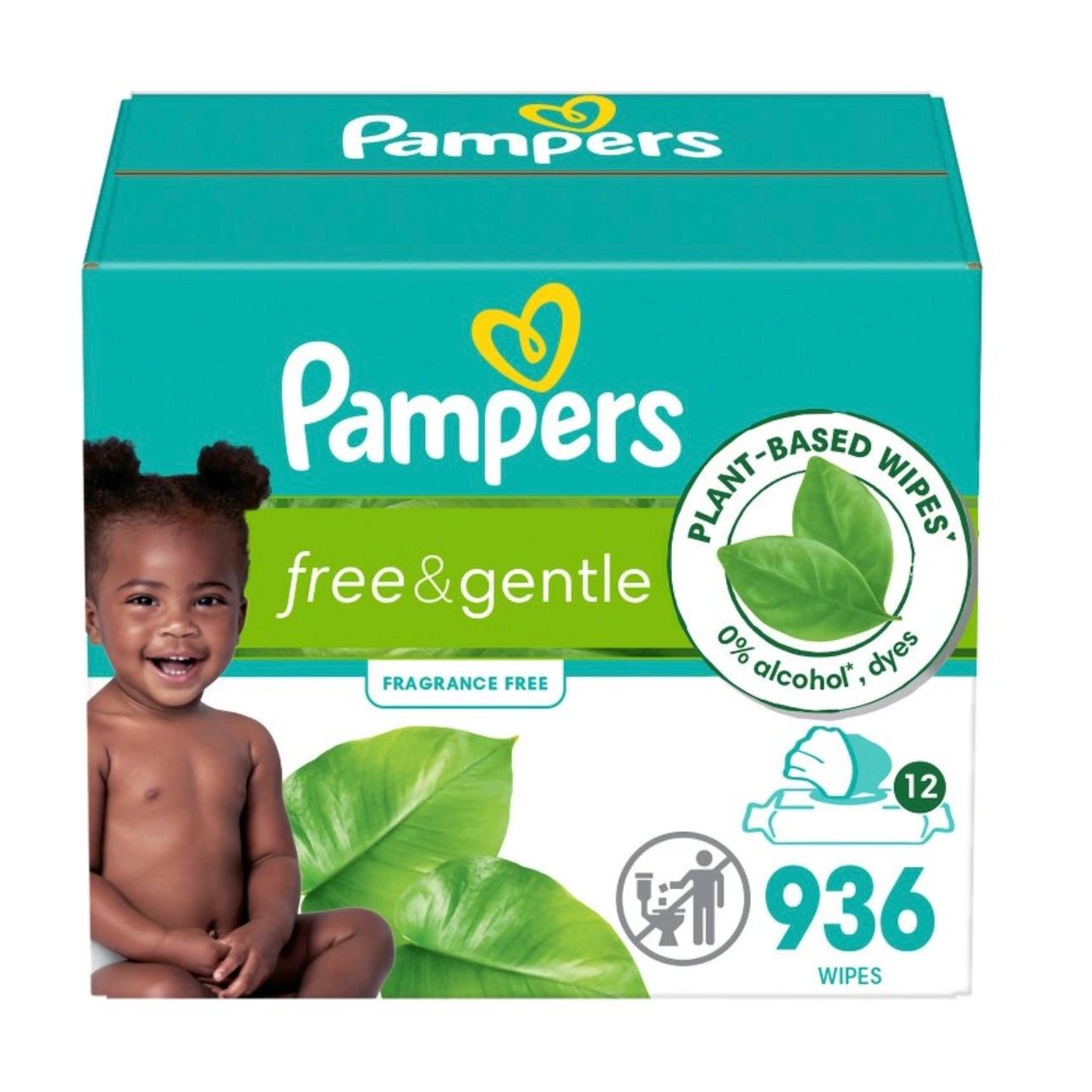 Pampers Free & Gentle Baby Wipes - 936ct