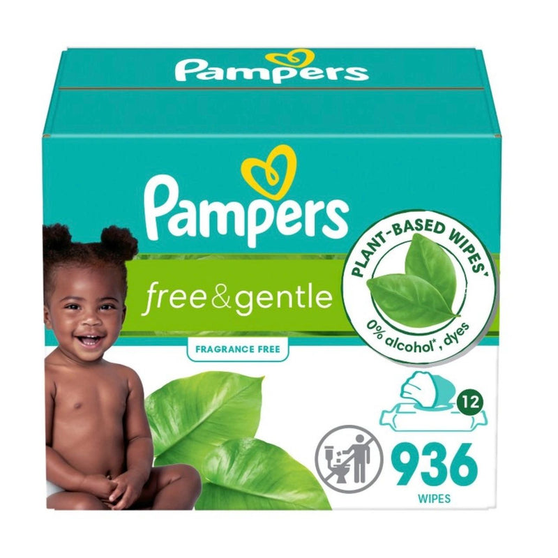 Pampers Free & Gentle Baby Wipes - 936ct