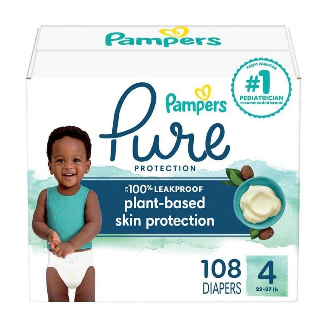 Pampers Pure Protection Diapers Pack - Size 4 - 108ct