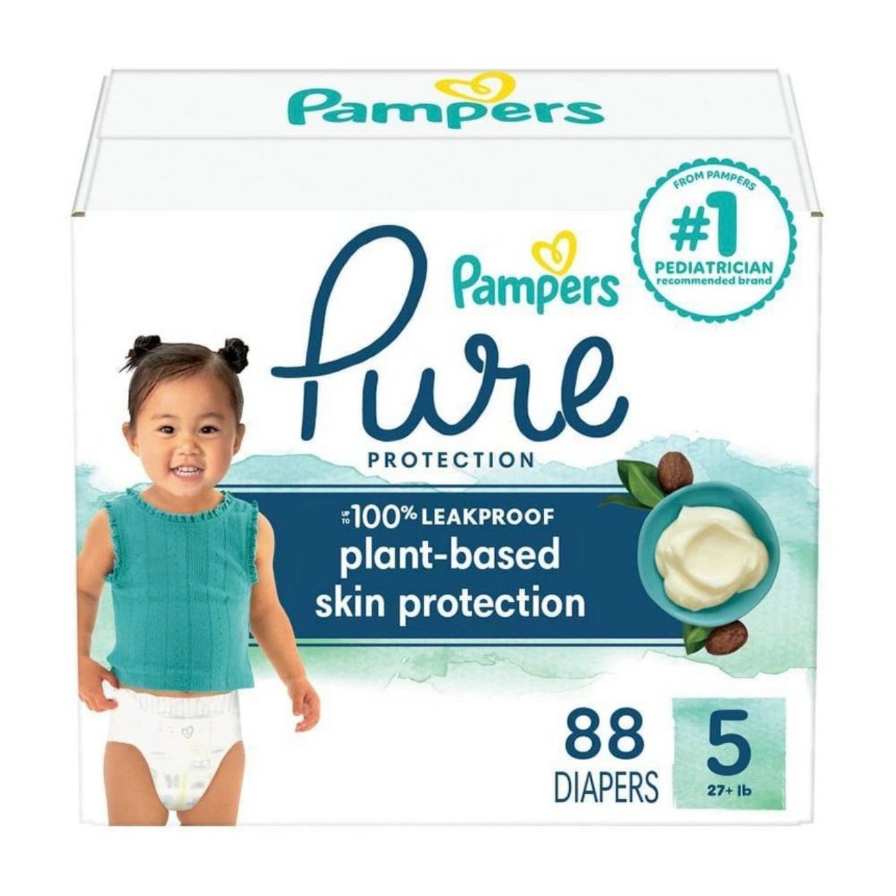 Pampers Pure Protection Diapers Pack - Size 5 - 88ct