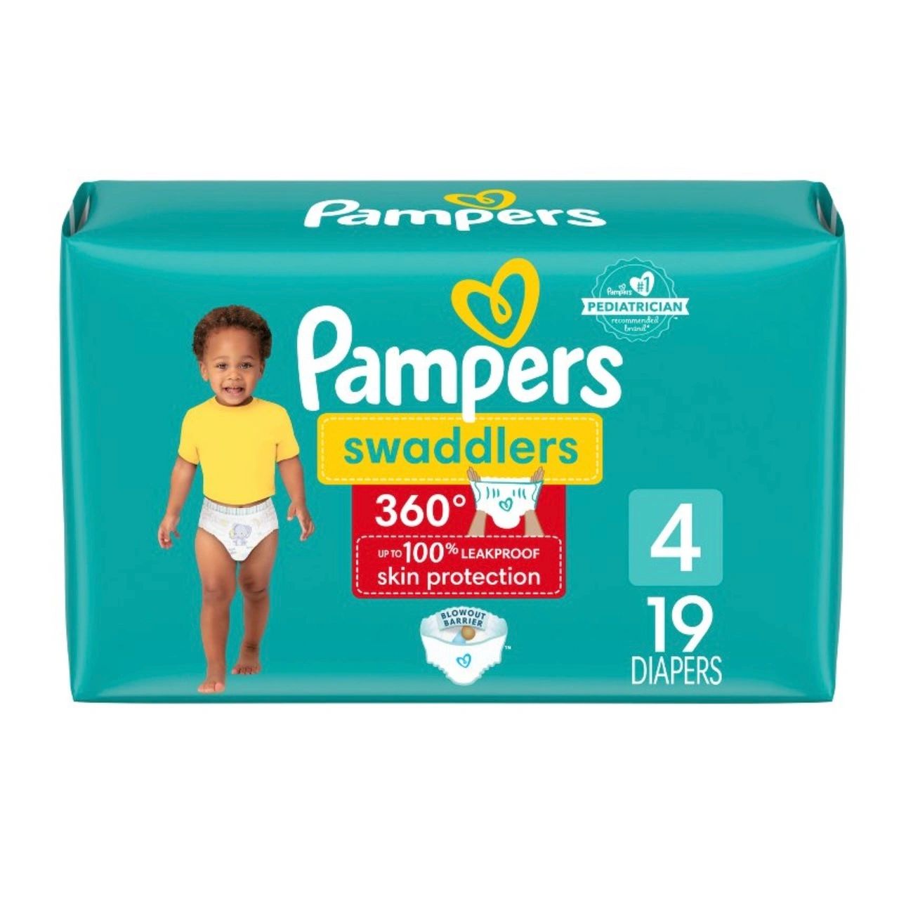 Pampers Swaddlers 360 Disposable Diapers - Size 4 - 19ct