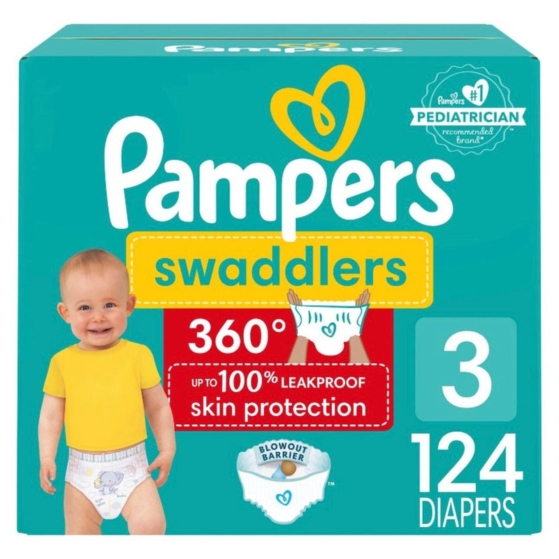 Pampers Swaddler 360 Disposable Baby Diapers - Size 3 - 124ct