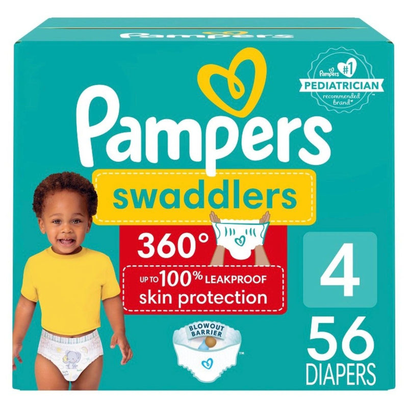 Pampers Swaddler 360 Disposable Baby Diapers - Size 4 - 56ct