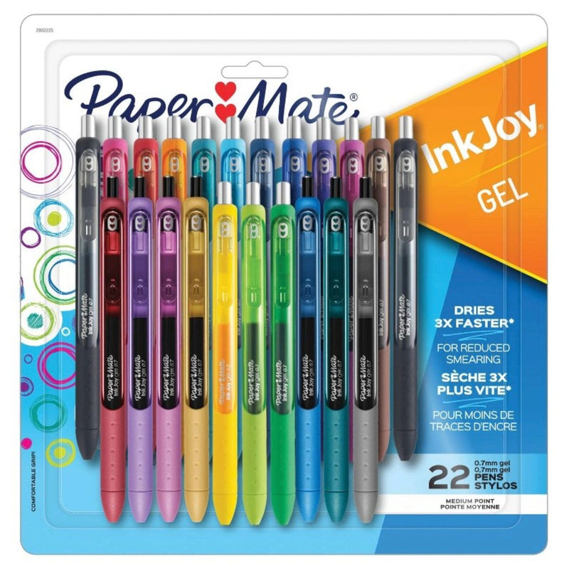 Paper Mate InkJoy 22pk Gel Pens 0.7mm Medium Tip Multicolored