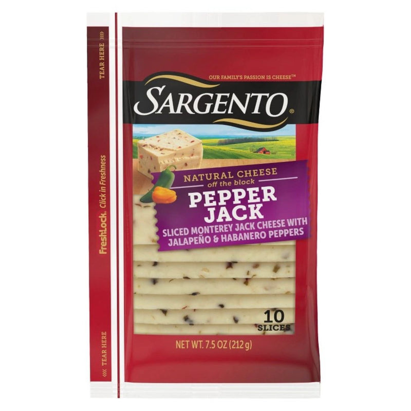 Sargento Natural Pepper Jack Sliced Cheese - 7.5oz/10 slices