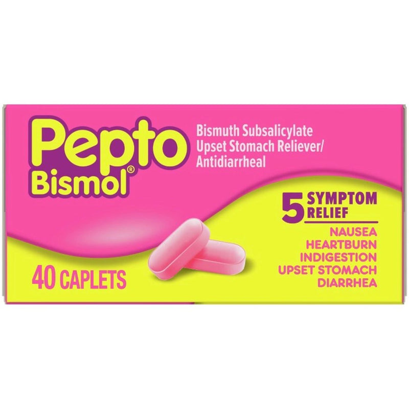 Pepto-Bismol 5 Symptom Stomach Relief Caplets - 40ct