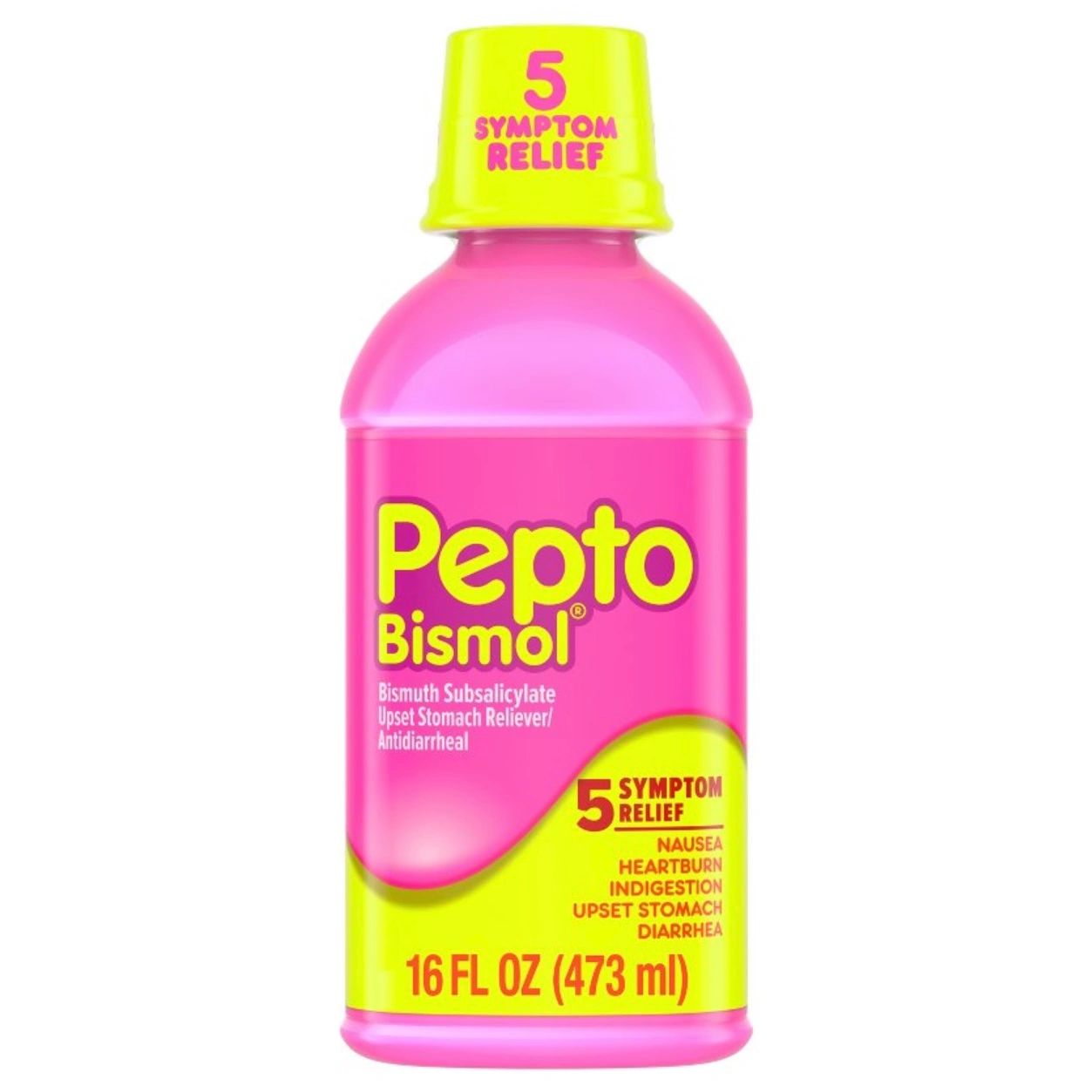 Pepto-Bismol - 5 Symptom Stomach Relief Original Liquid - 16 fl oz