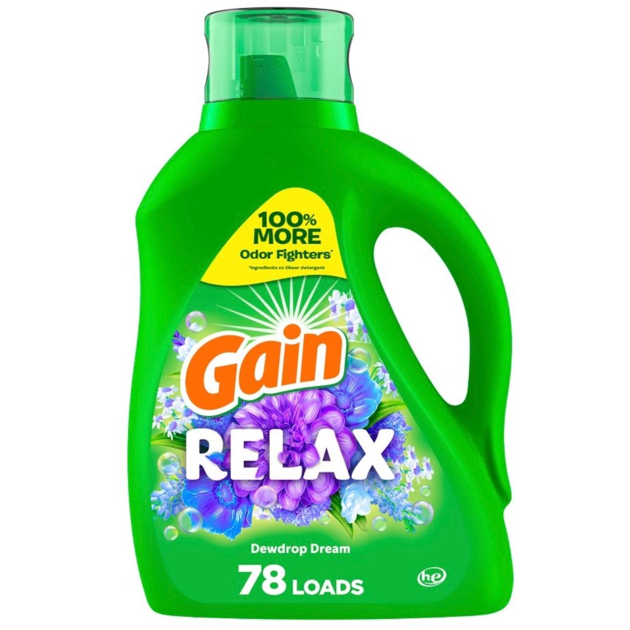 Gain Dewdrop Dream Relax HE Compatible Liquid Laundry Detergent Soap - 113 fl oz