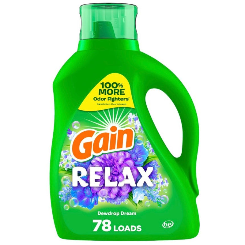 Gain Dewdrop Dream Relax HE Compatible Liquid Laundry Detergent Soap - 113 fl oz