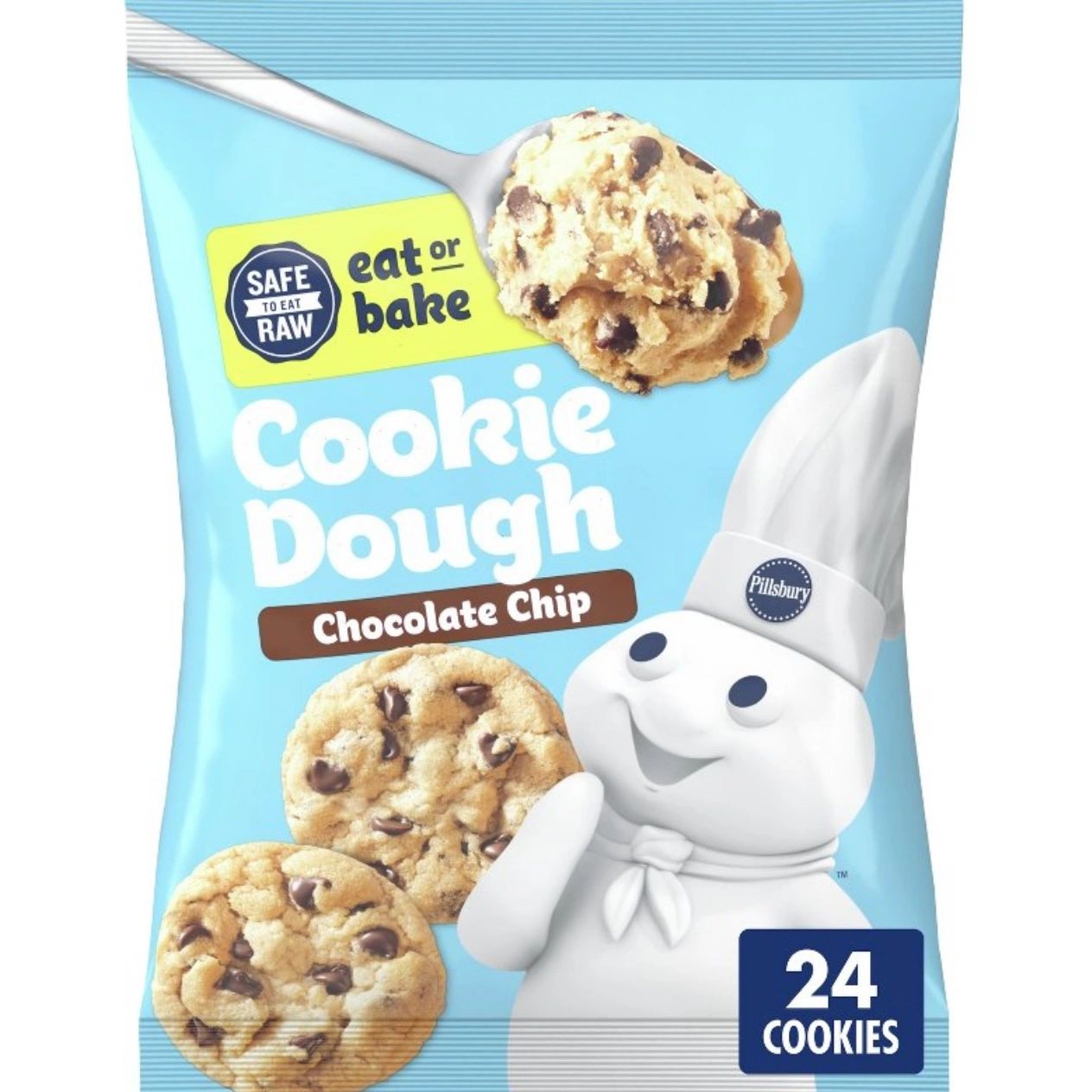 Pillsbury Chocolate Chip Cookie Dough - 16oz/24ct