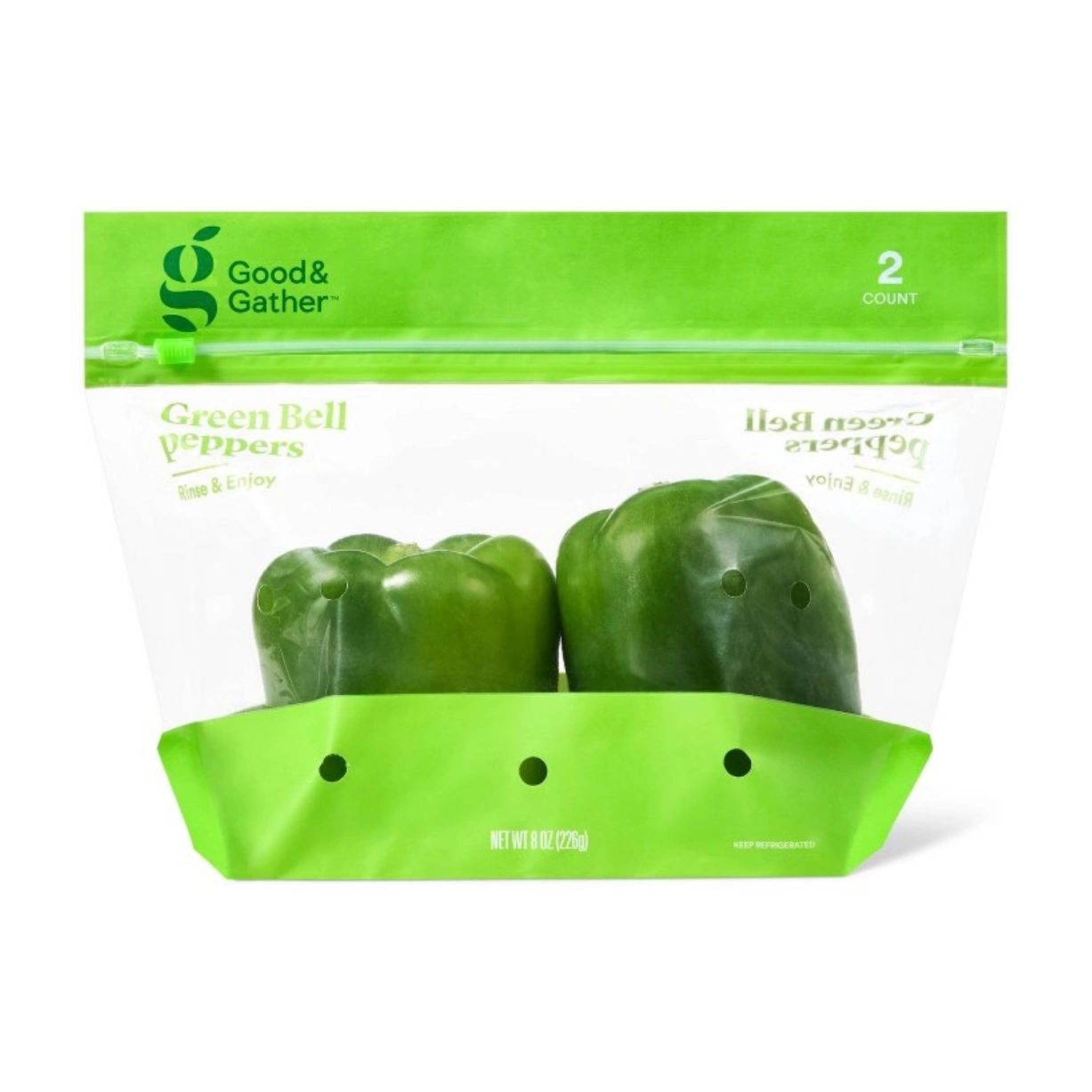 Green Bell Peppers - 2ct - Good & Gather™
