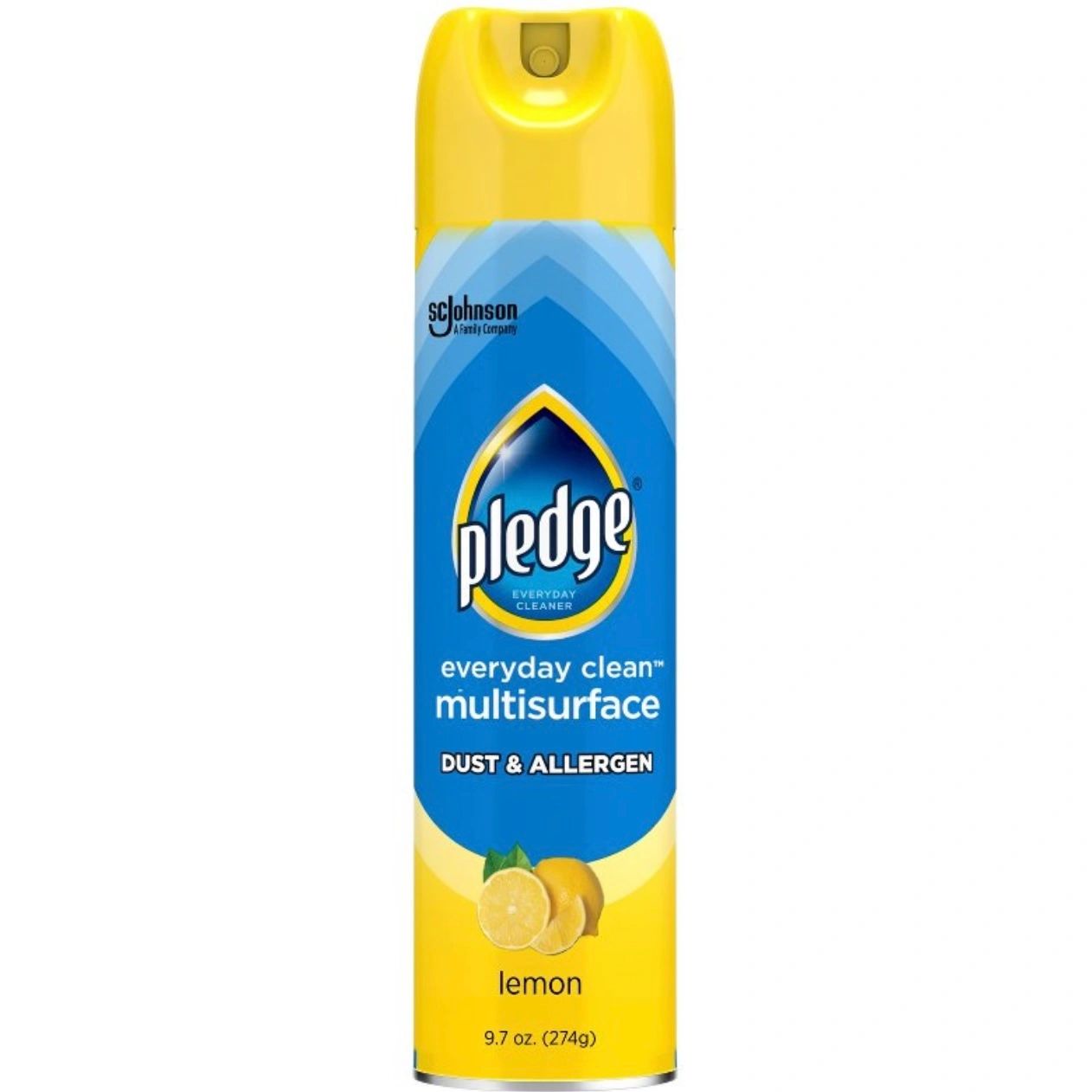Pledge Lemon Aerosol Dust & Allergen Multisurface Cleaner - 9.7oz