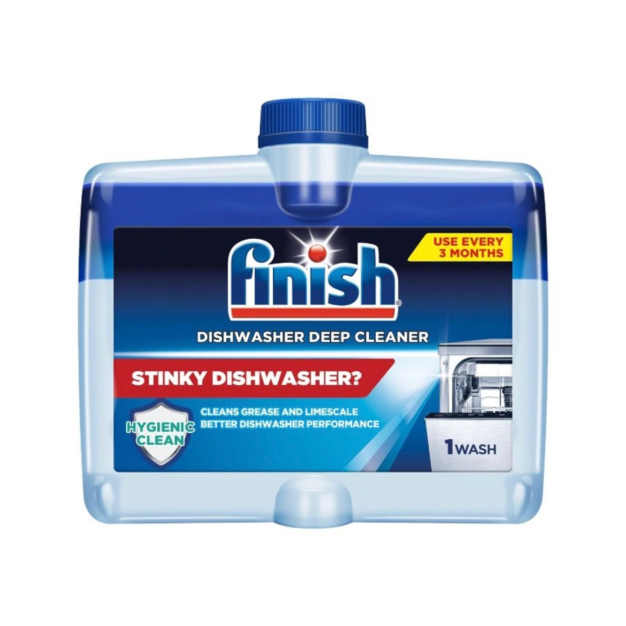 Finish Fight Grease and Limescale Liquid Dishwasher Hygienic Cleaner - 8.45 fl oz