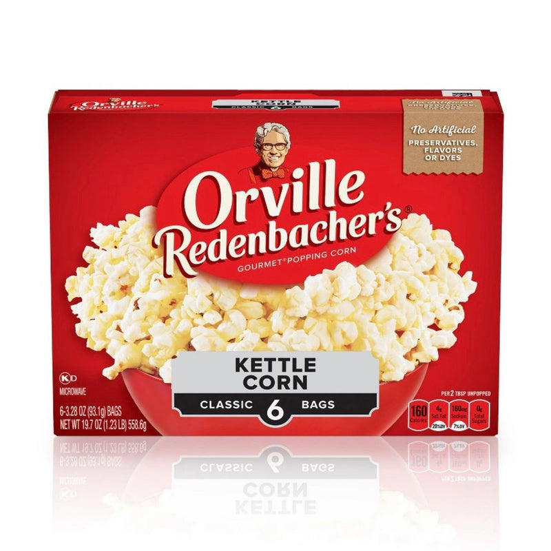 Orville Redenbachers Kettle Corn Microwave Popcorn - 6ct/19.7oz