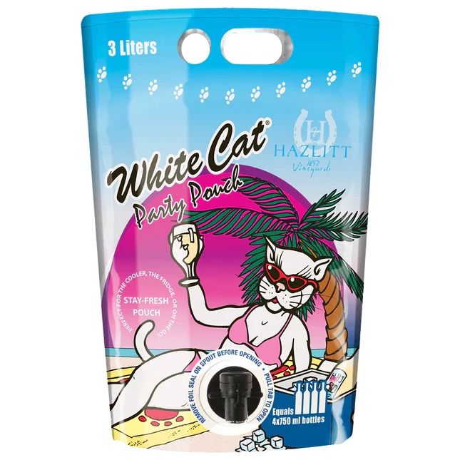 White Cat Party Pouch