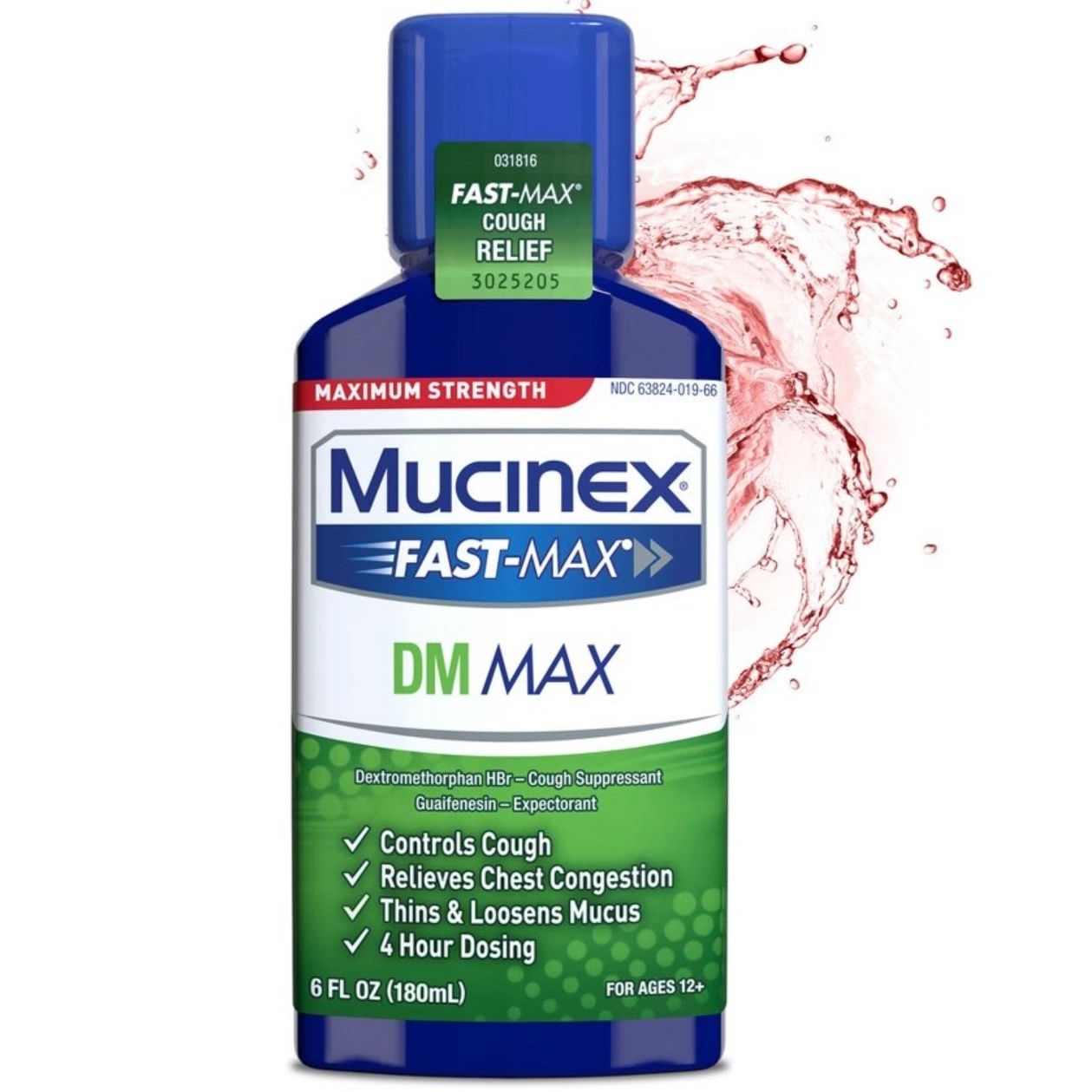 Mucinex Fast Max Cough Congestion Relief Liquid - 6 fl oz