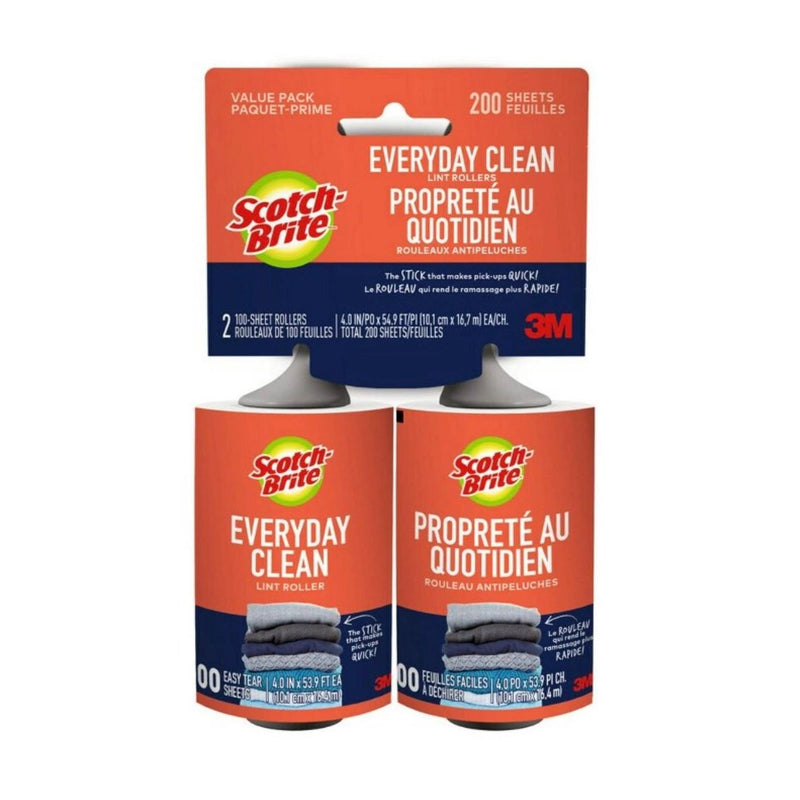 Scotch-Brite Lint Roller - 2pk/200 Sheets