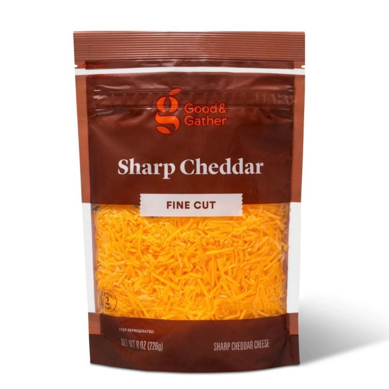 Fine Cut Sharp Cheddar Cheese - 8oz - Good & Gather™