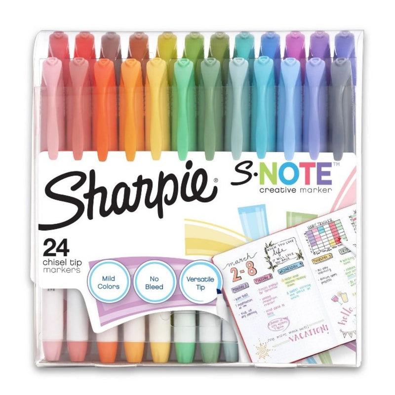 Sharpie S-Note 24pk Creative Marker Highlighters Chisel Tip Multicolored