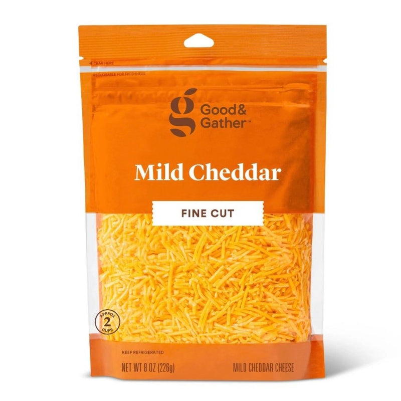 Finely Shredded Mild Cheddar Cheese - 8oz - Good & Gather™