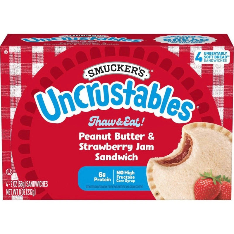 Smucker's Uncrustables Frozen Peanut Butter & Strawberry Jam Sandwich - 8oz/4ct