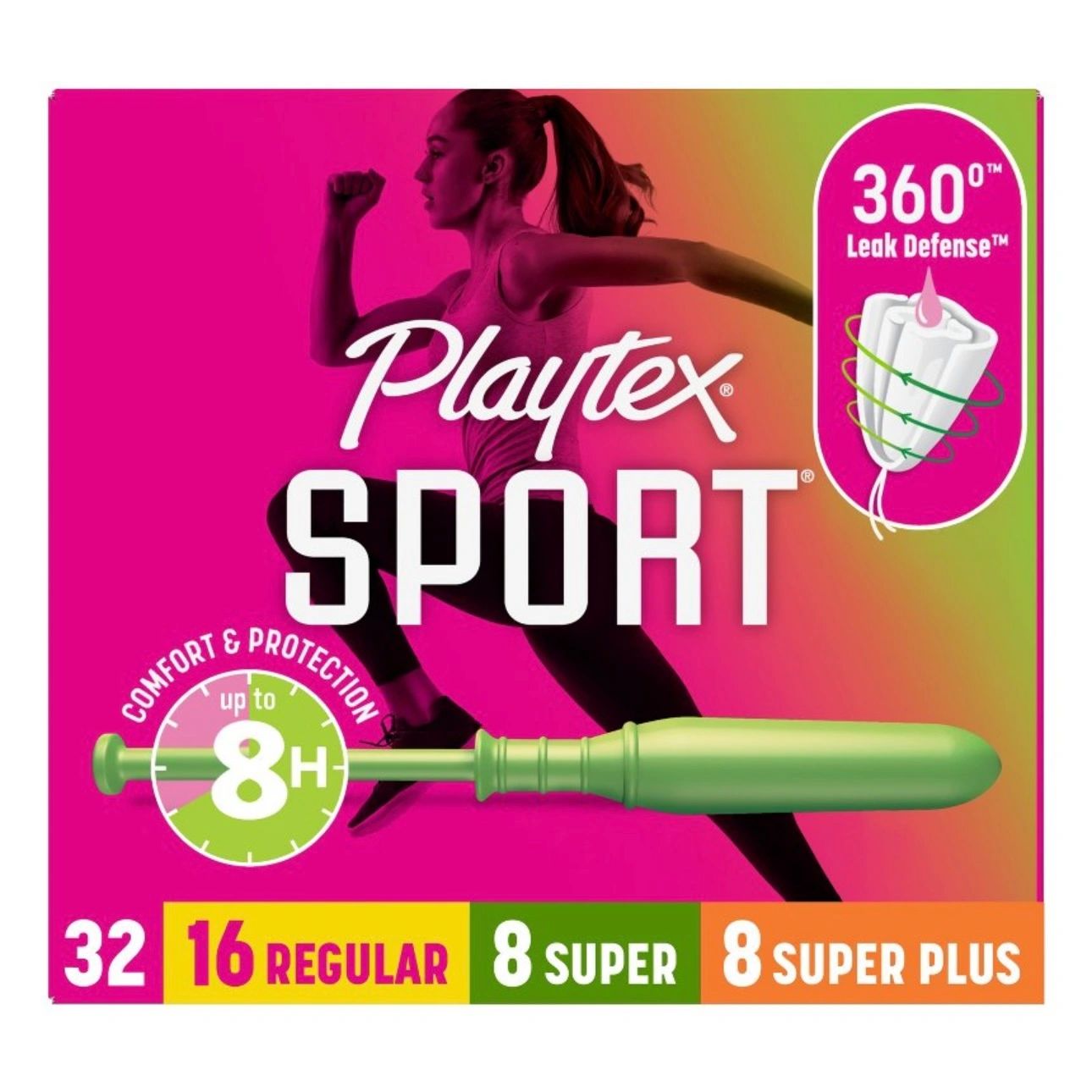 Playtex Sport Period Tampons - Regular/ Super/Super Plus - 32ct