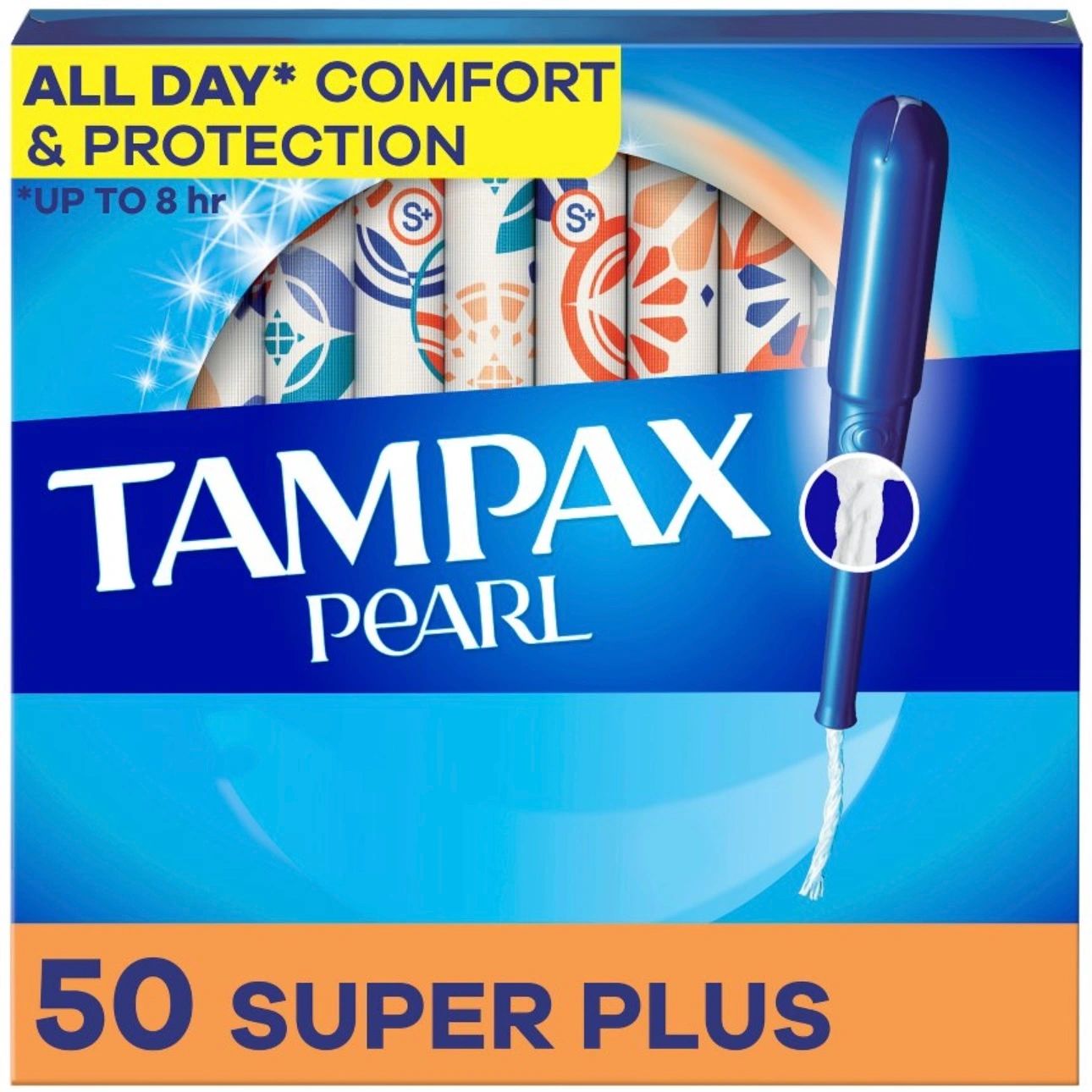 Tampax Pearl Super Plus Absorbency Tampons - Unscented - 50ct