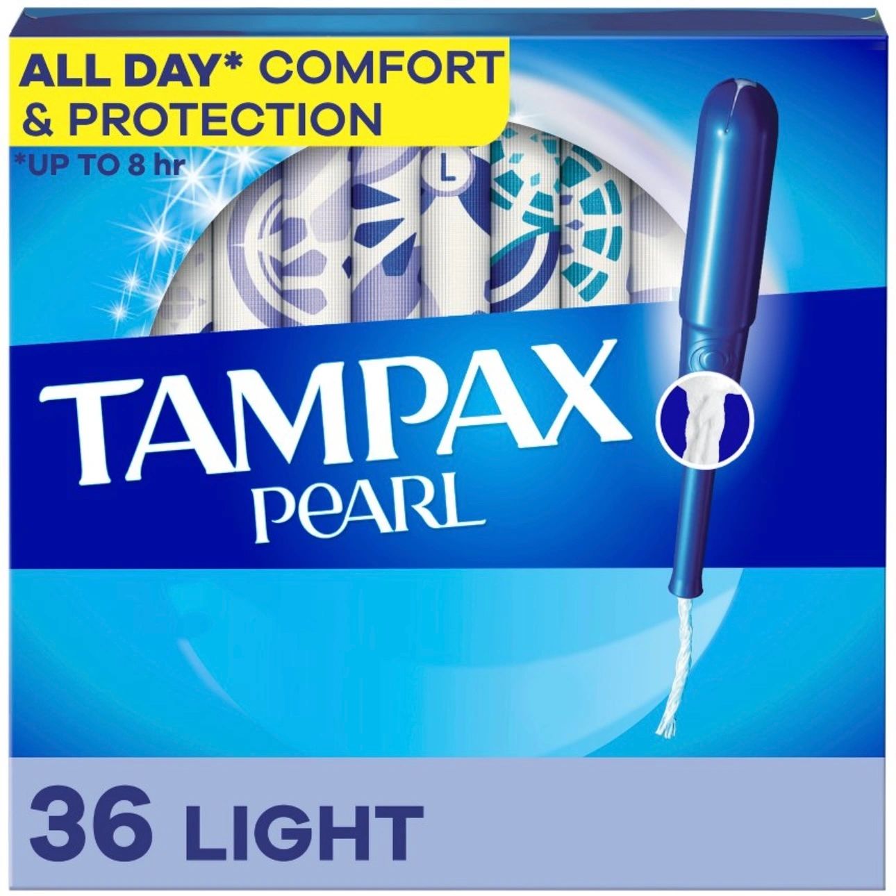 Tampax Pearl Tampons Light Absorbency with LeakGuard Braid - Unscented - 36ct