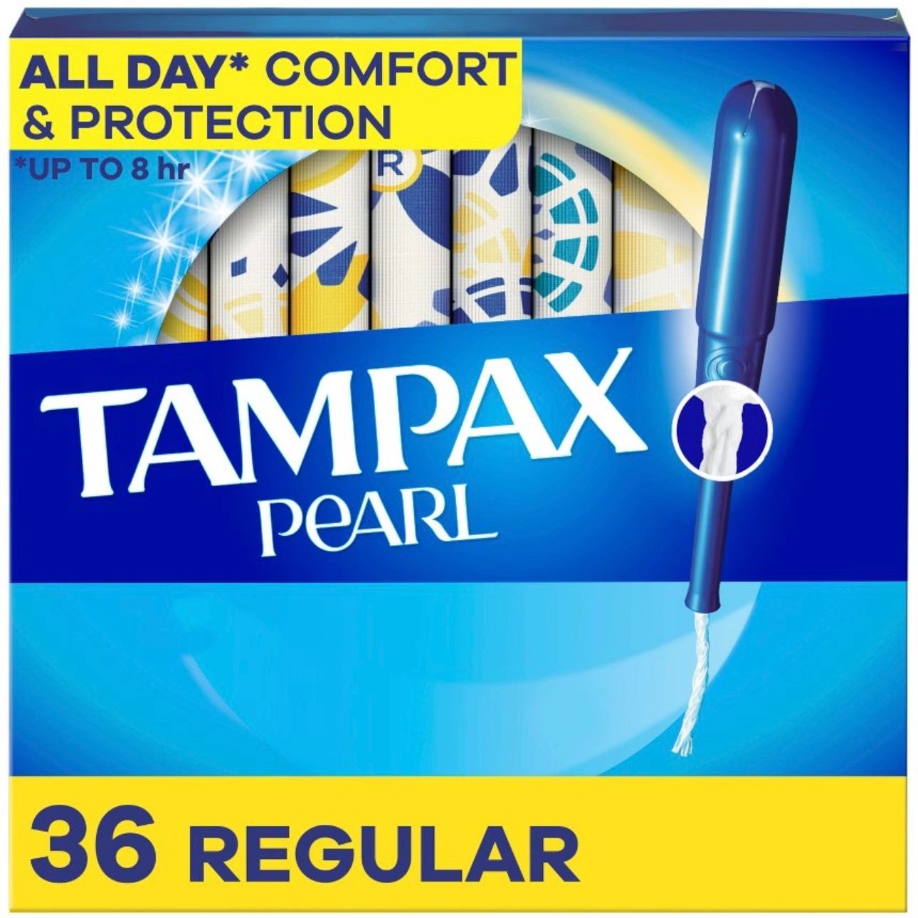 Tampax Pearl Tampons Regular Absorbency with LeakGuard Braid - Unscented - 36ct