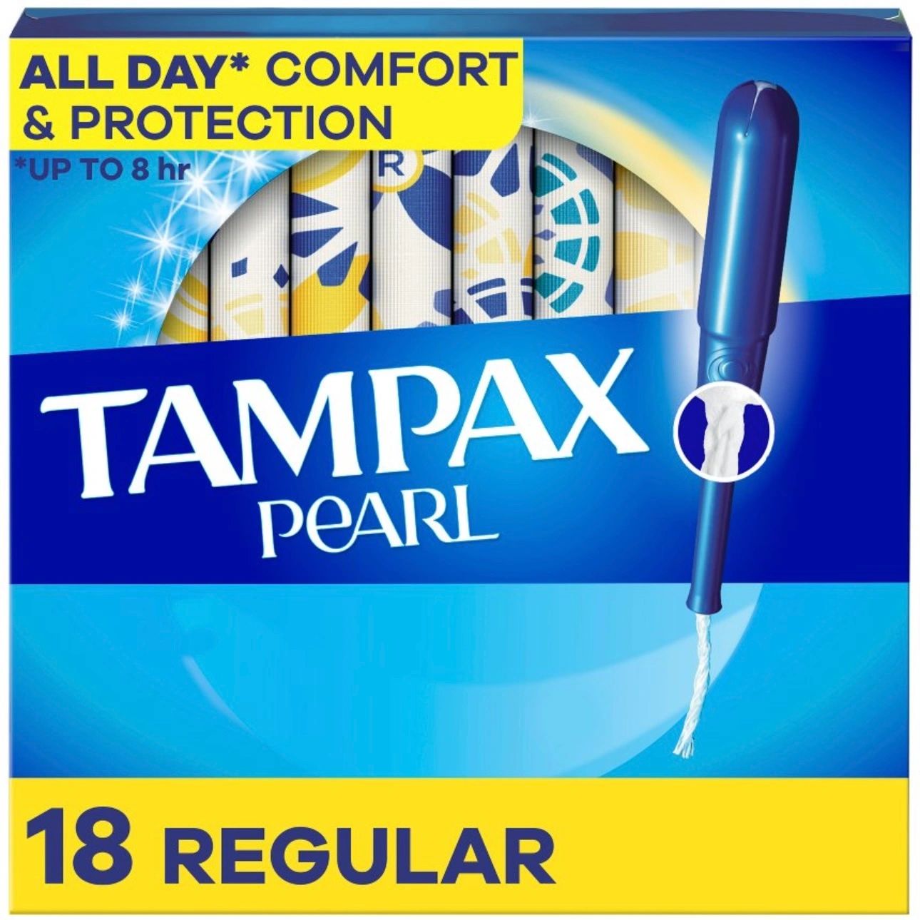 Tampax Pearl Tampons Regular Absorbency with LeakGuard Braid - Unscented - 18ct