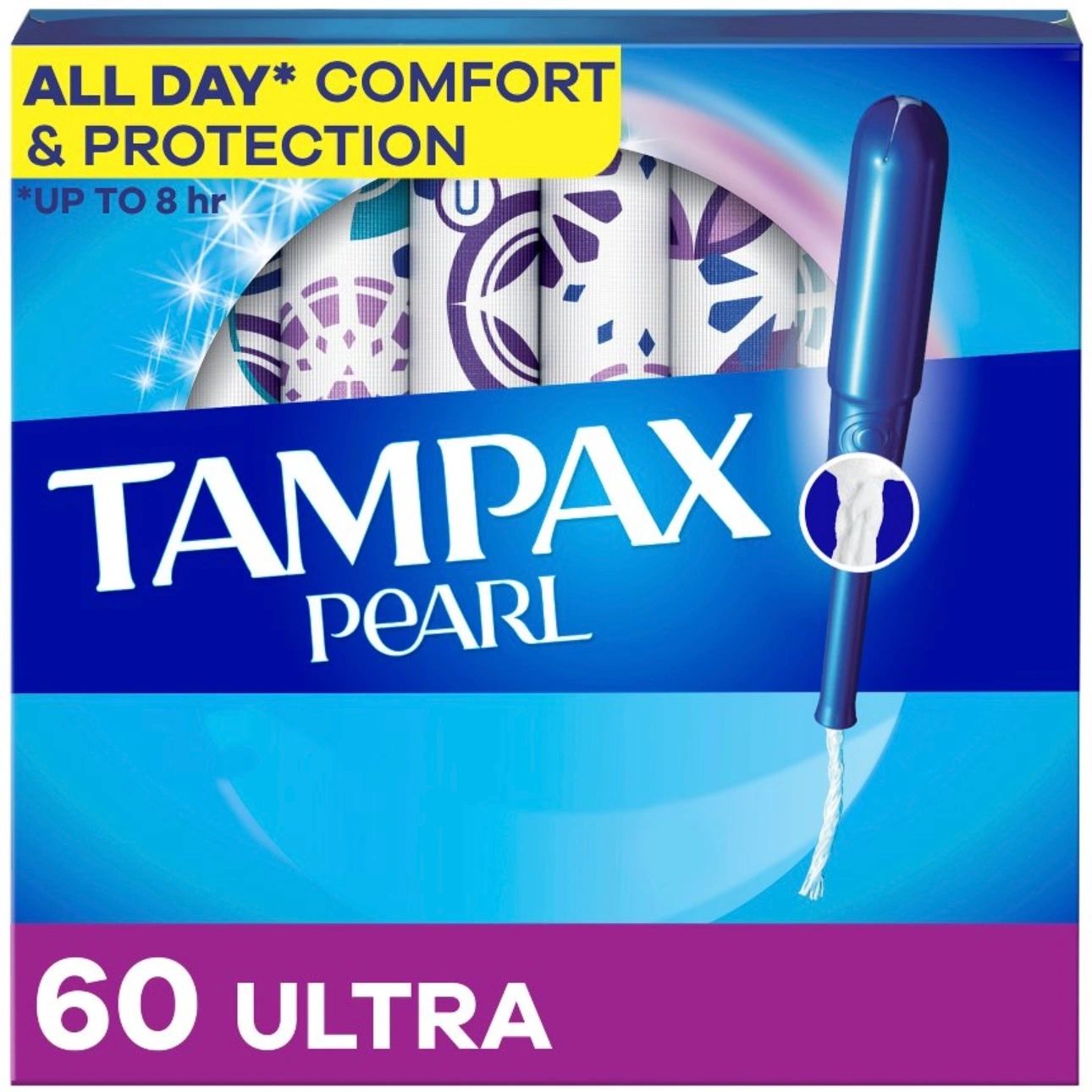 Tampax Pearl Ultra Absorbency with LeakGuard Braid Tampons - Unscented - 60ct