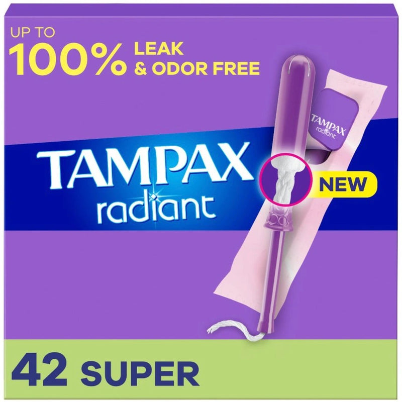 Tampax Radiant Super Absorbency Unscented Tampons - 42ct