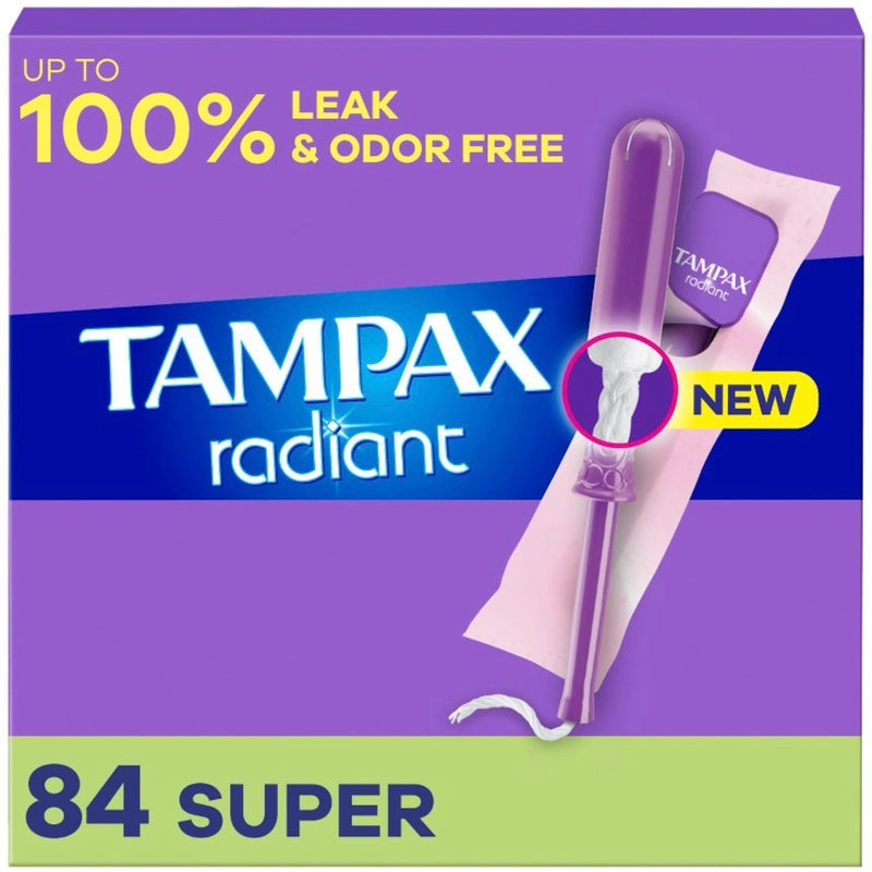Tampax Radiant Super Absorbency Tampons - Unscented - 84ct